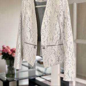 White lace tailored dress jacket blazer